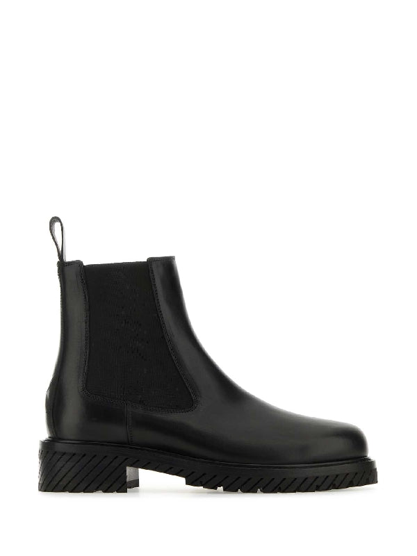 Black Leather Chelsea Boots