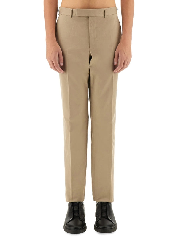 Beige Cotton Pants