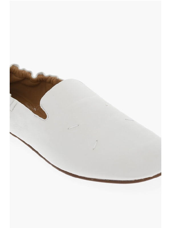 White Leather Loafers