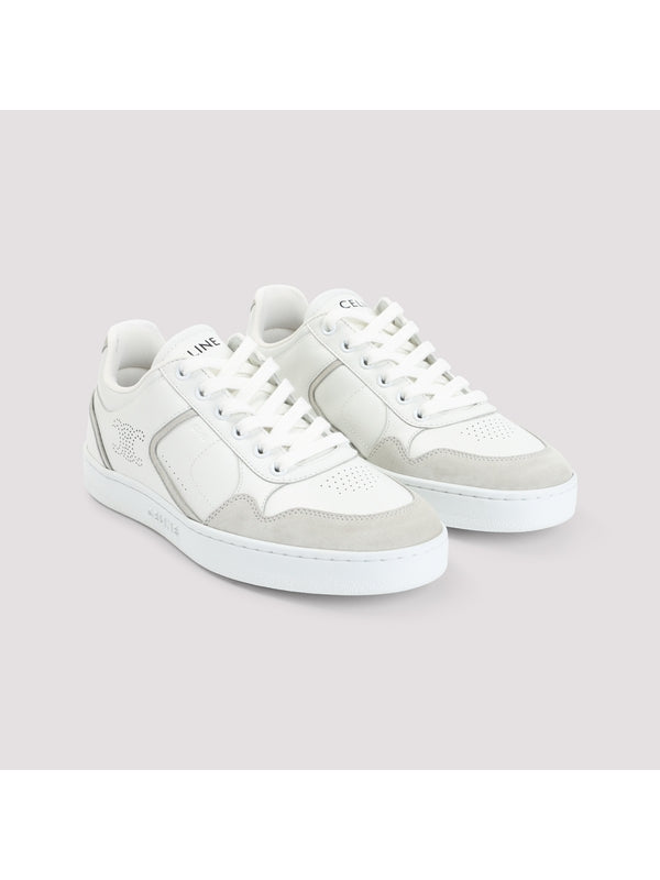 Triomphe Logo Leather Low-Top Sneakers