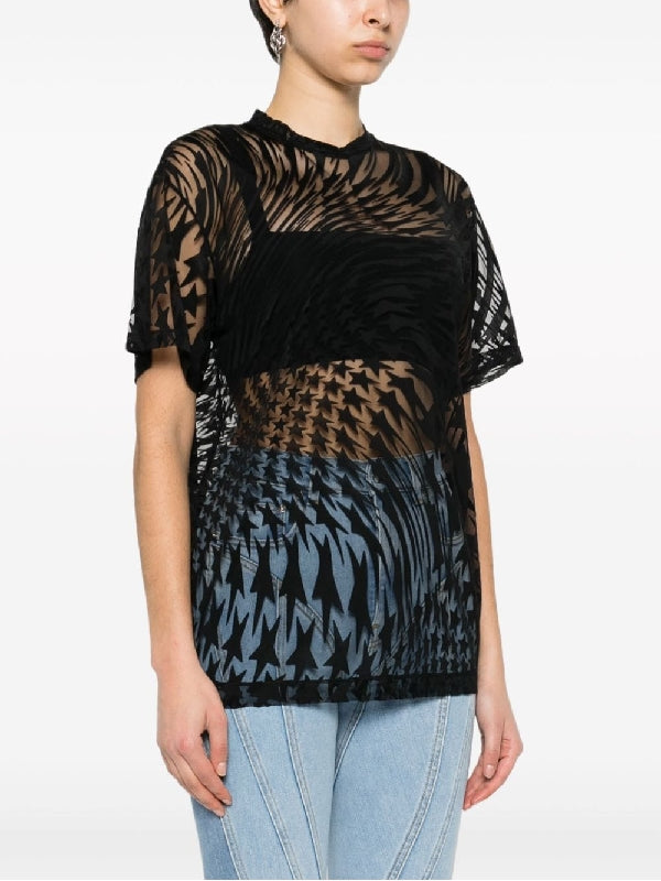 Star Spiral Viscose Jersey T-Shirt