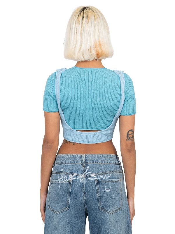 Layered Crop Short Sleeve T-Shirt