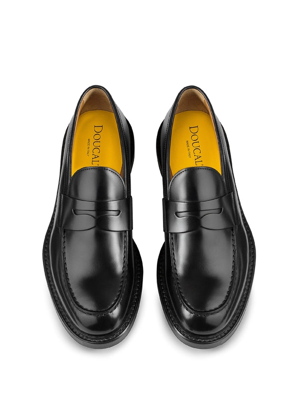 Black Leather Penny Loafer