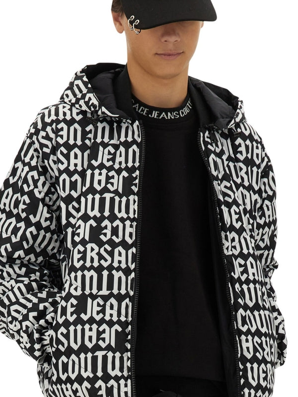 Allover Lettering Hoodie Jacket