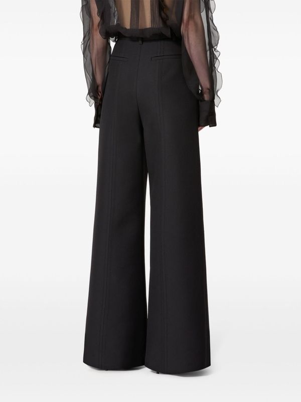 Wool Silk Tailored Pants