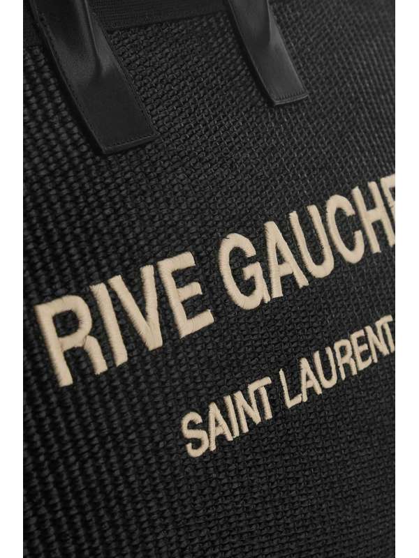 Neo Canvas Raffia Rive Gauche Bag