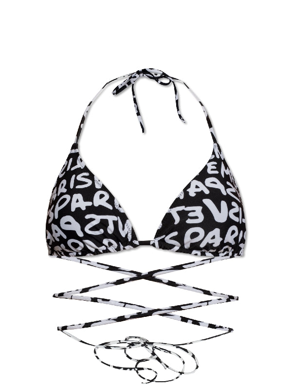 Logo Printed Bikini Top