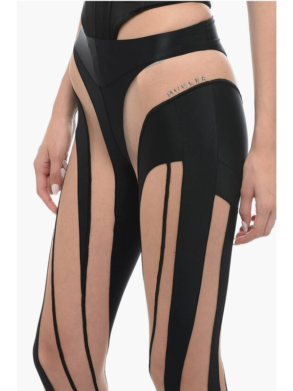 Cut-Out Sheer Detail Leggings