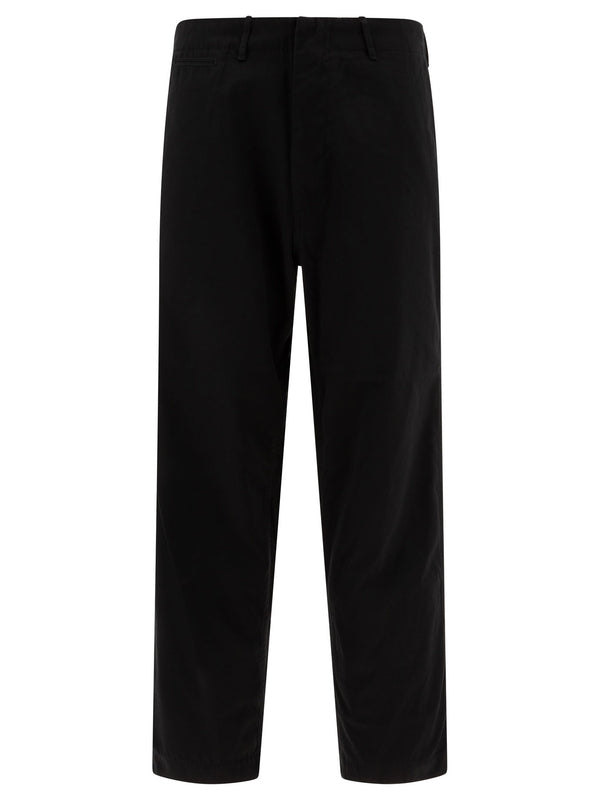 Straight Cotton Blend Pants