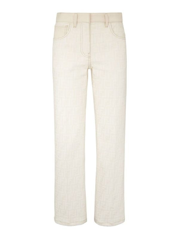 Allover FF Jacquard Denim Pants