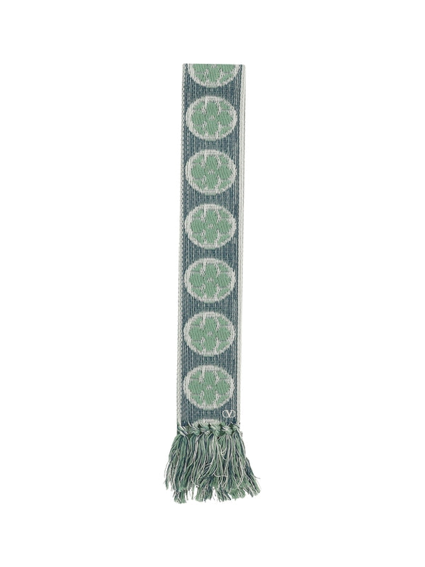 Jacquard Fringe Cotton Scarf