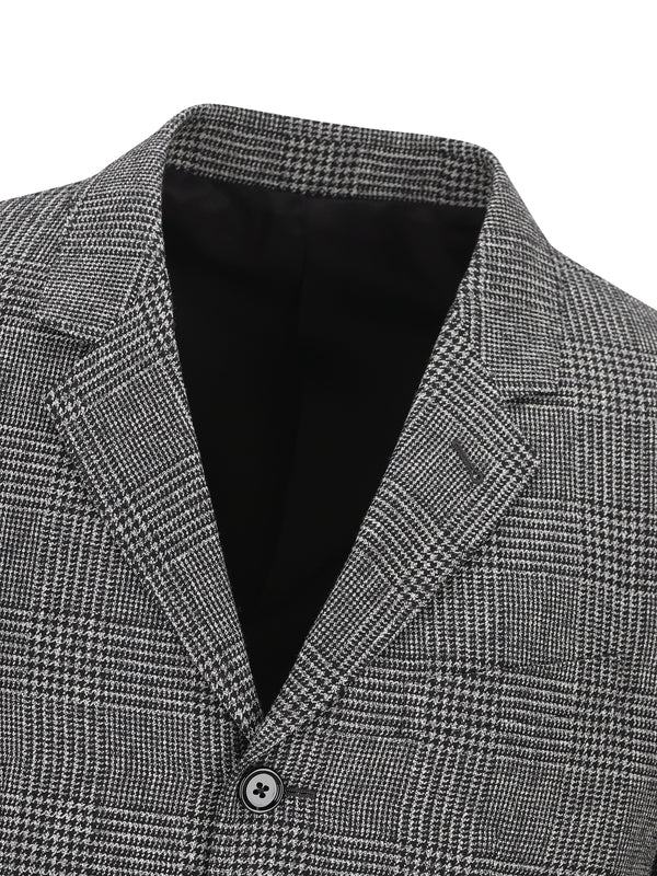 Check Wool Tailored Jacket