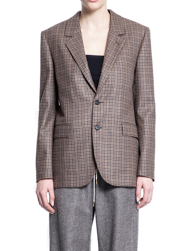 Check Pattern Cashmere Jacket