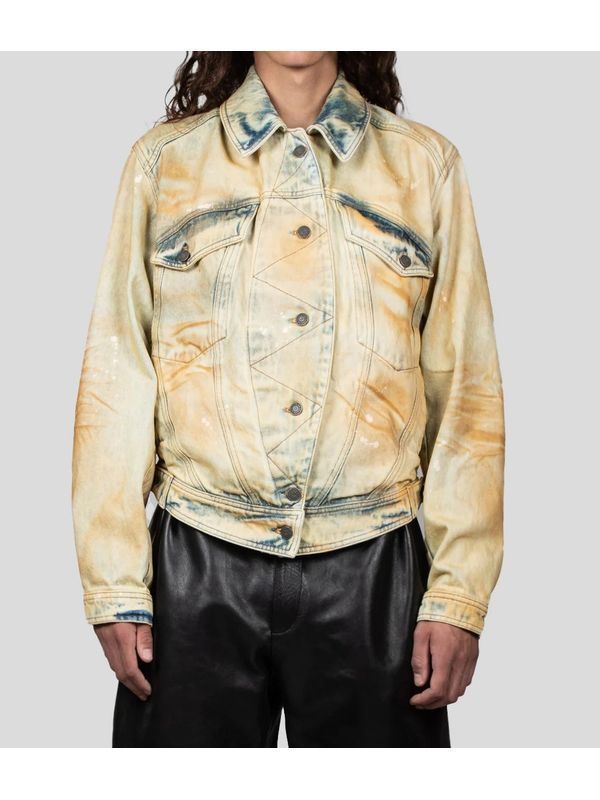 Dirty Detail Bubble Denim Jacket