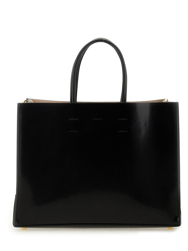 Logo Detail Black Tote Bag