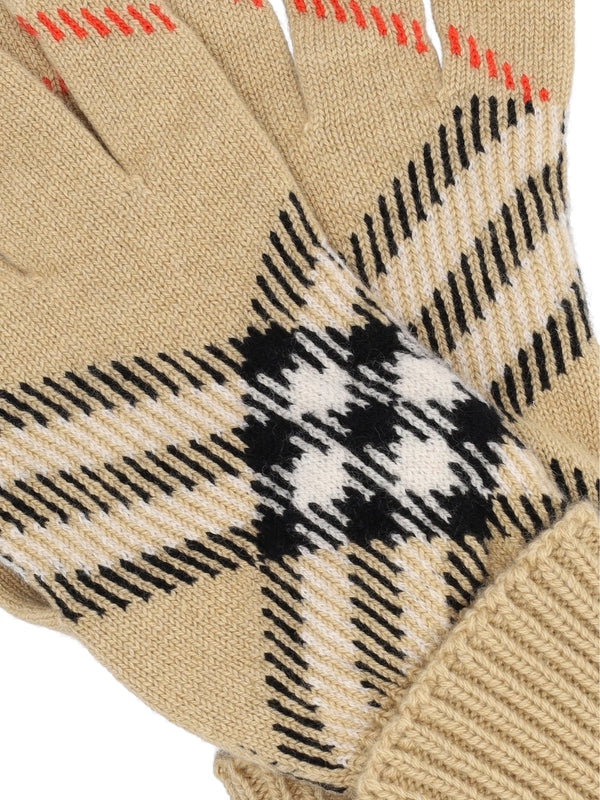 Burberry Beige Wool Gloves
