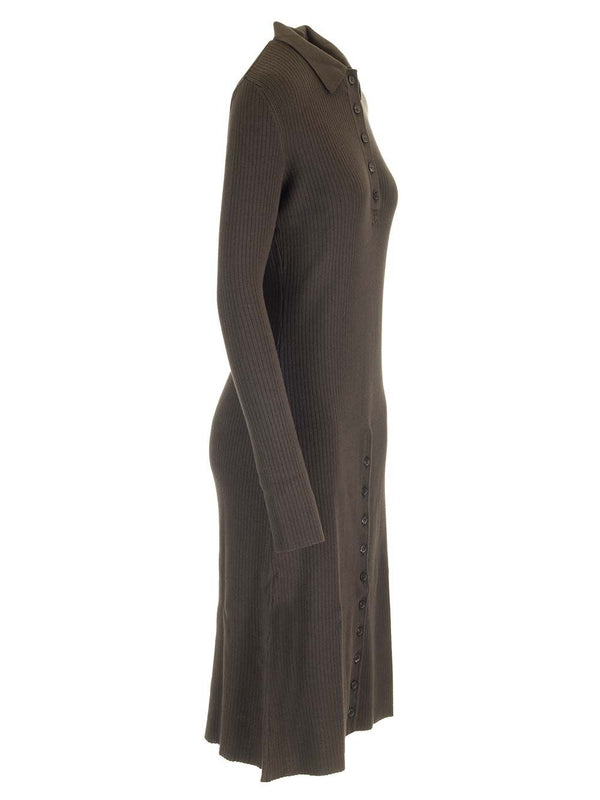 マルチボタンミディウールドレス