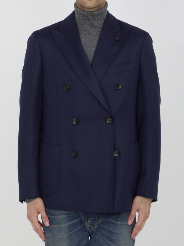 Boutonniere cashmere wool tailored jacket - jentestore_global