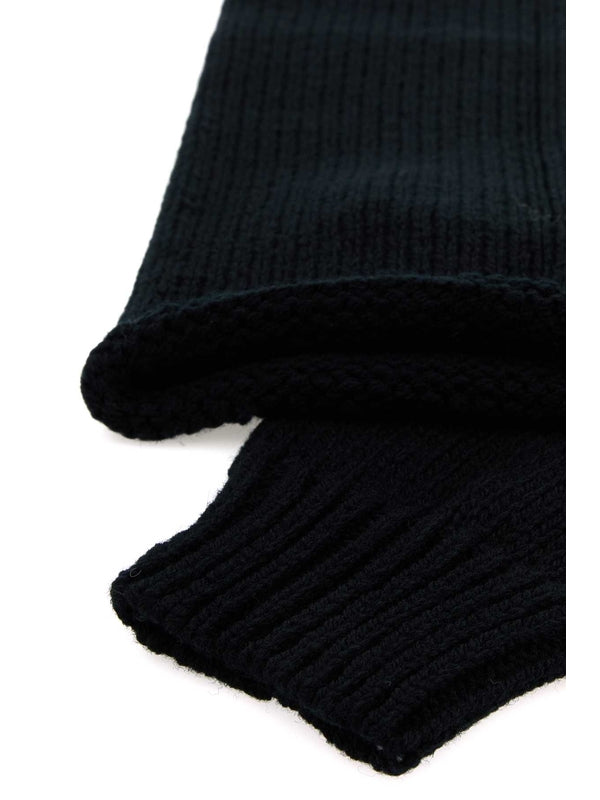 Dries Van Noten Black Wool Gloves
