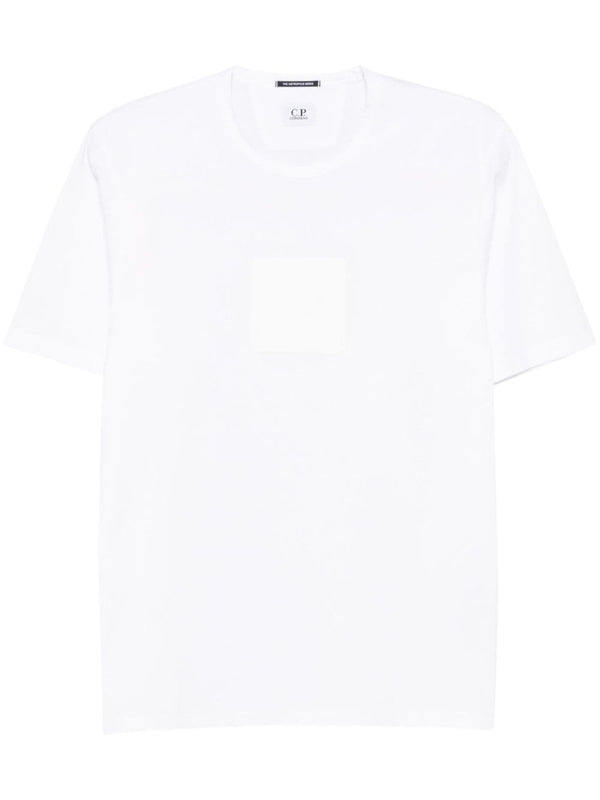 White Cotton Short Sleeve
  T-Shirt