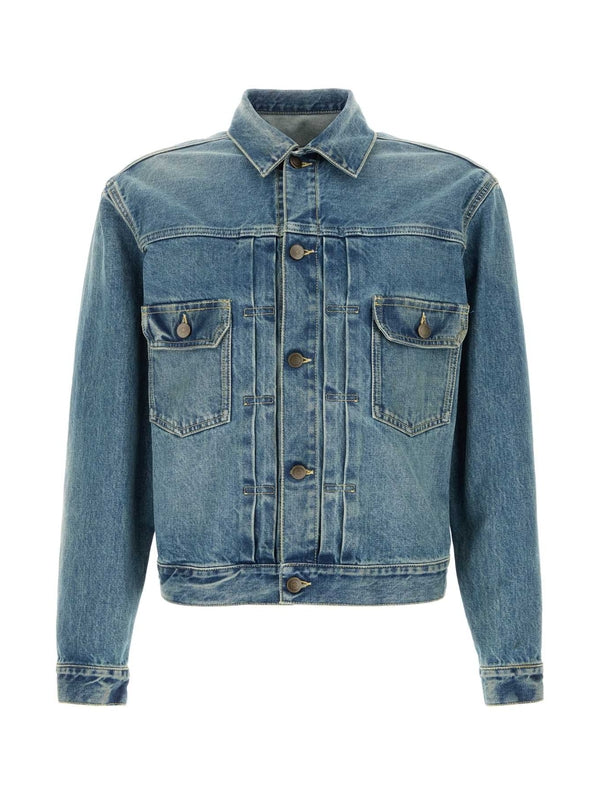 Back Stitch Cotton Denim Jacket