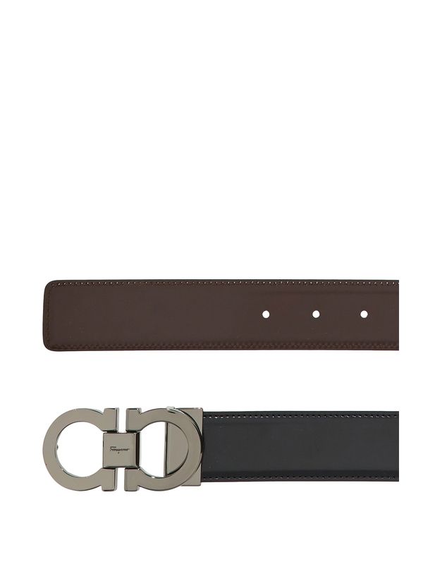 Gancini Reversible Leather Belt