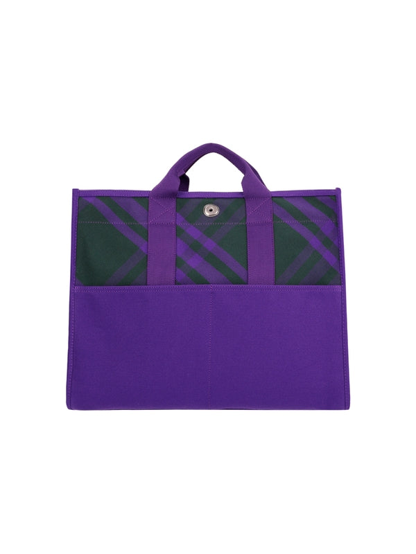 Check Canvas Tote Bag