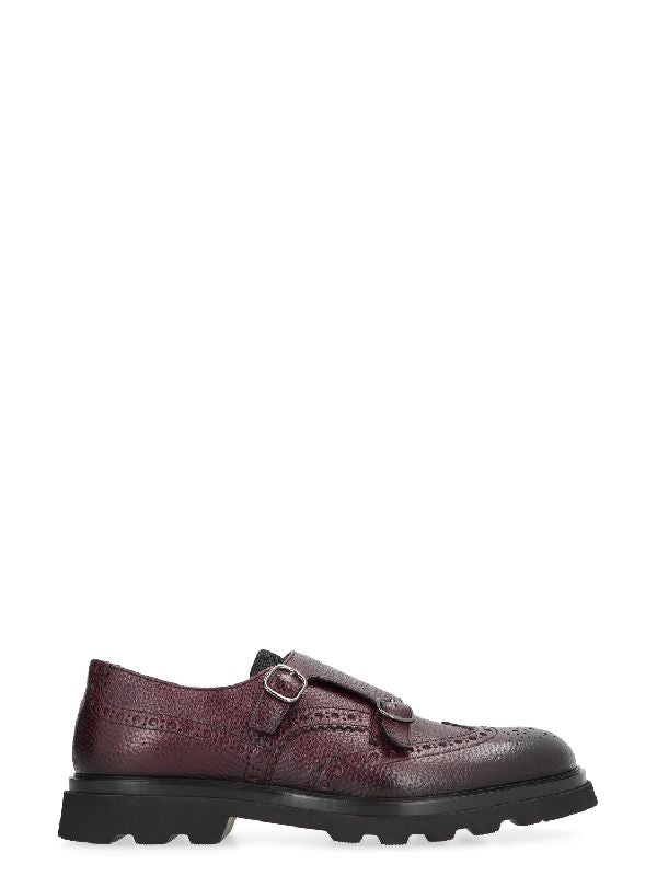 Grain Leather Monk Strap Shoes