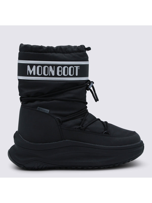Moon Boot Black Lace-Up Boots