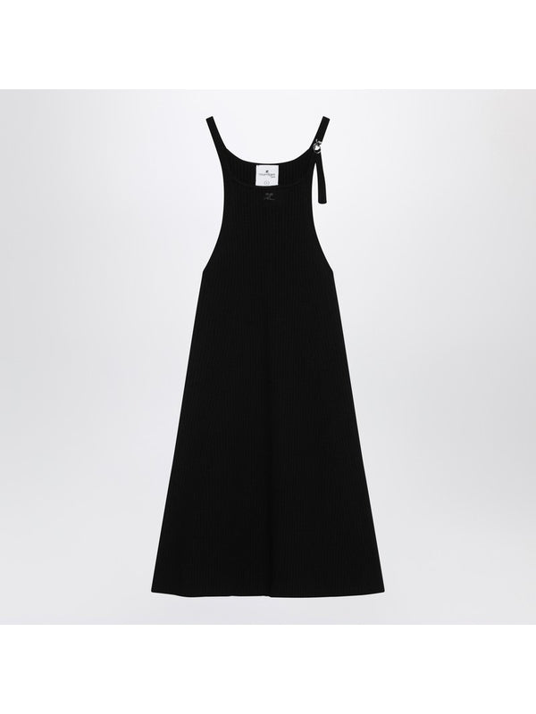 Viscose Blend Ribbed Mini Dress