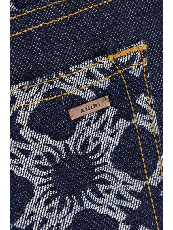 Ma Logo Jacquard Denim Mini
  Skirt