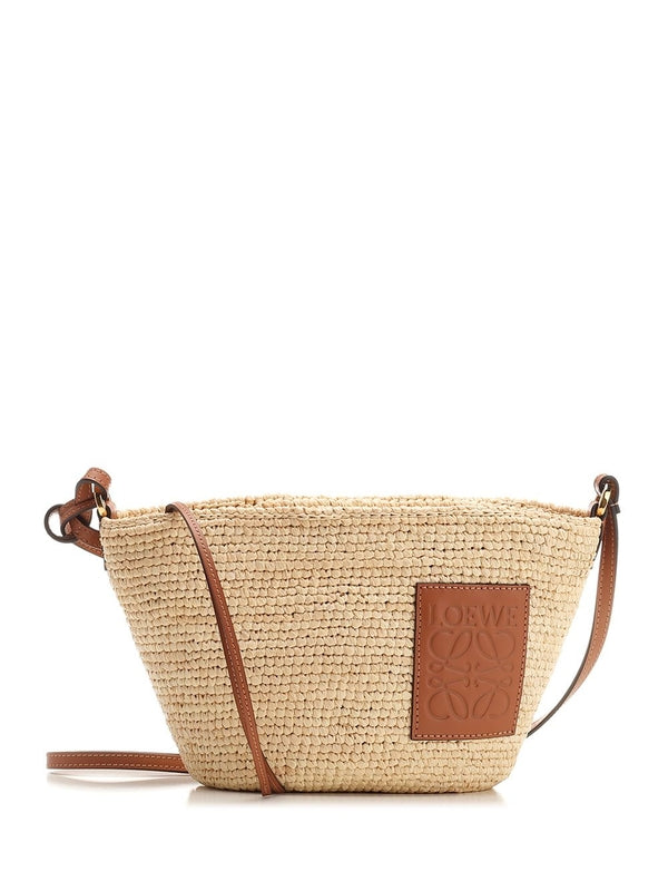 Slit Clutch Raffia Crossbody Bag