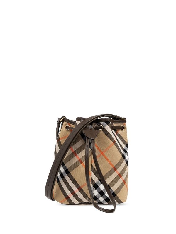 Check Pattern Drawstring
  Bucket Bag