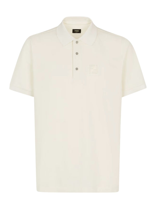White Cotton Polo Shirt