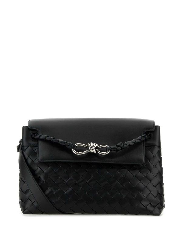 Andiamo Intrecciato Leather Small Crossbody Bag