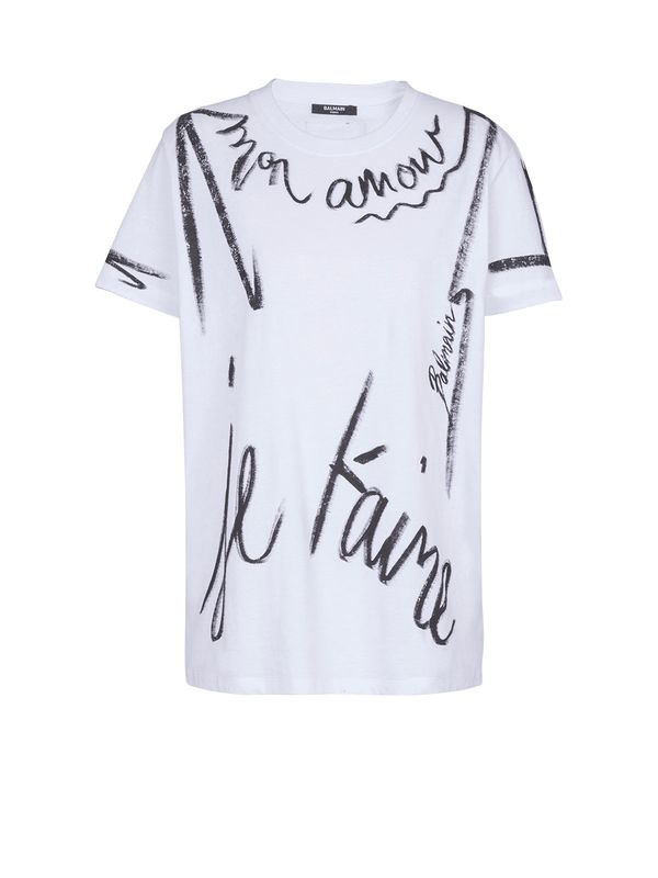 Lettering Print Cotton Short Sleeve T-Shirt