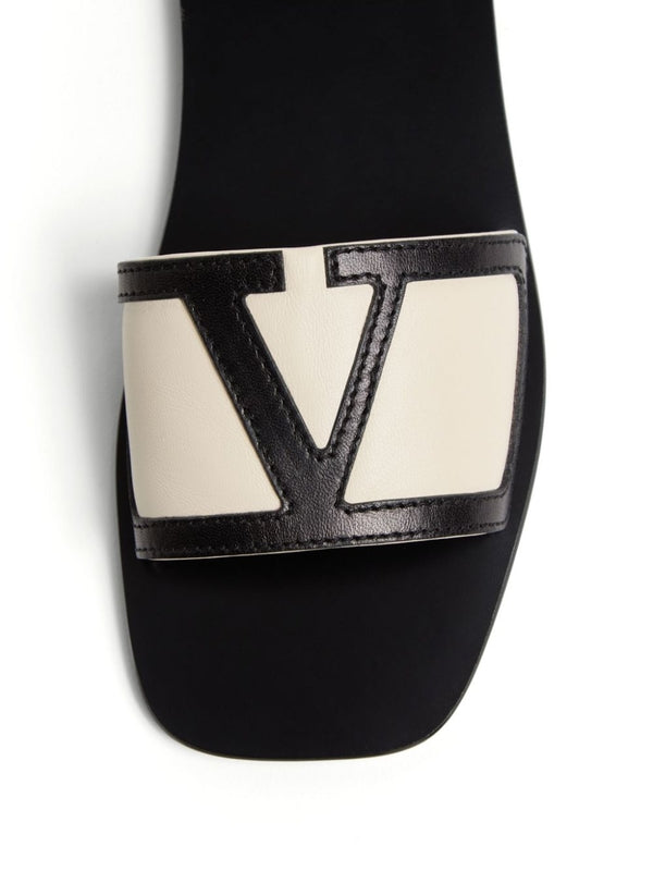 Valentino White Slides