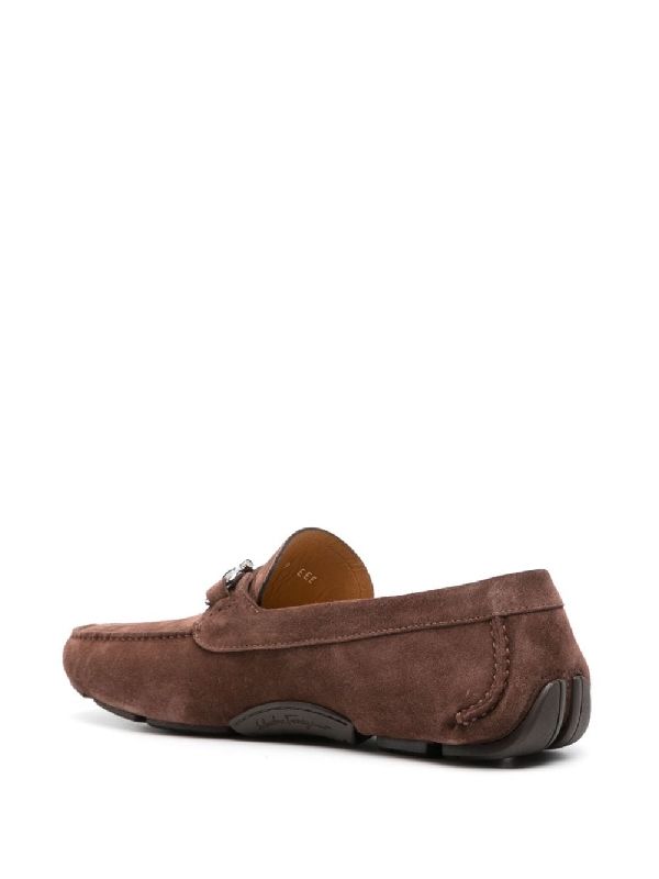 Gancini Suede Driving Shoes