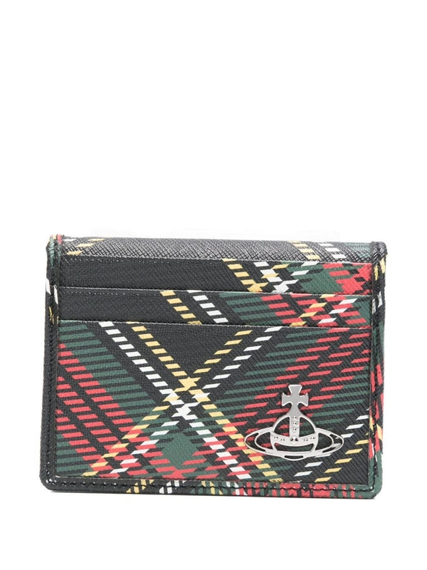 Vivienne Westwood Checked Black Card Holders