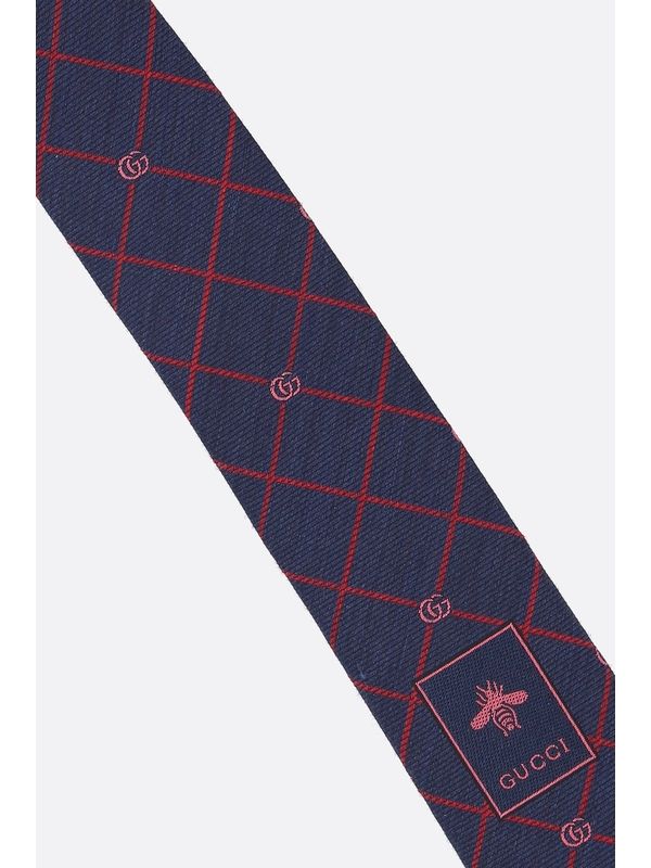 GG Logo Pattern Silk Tie