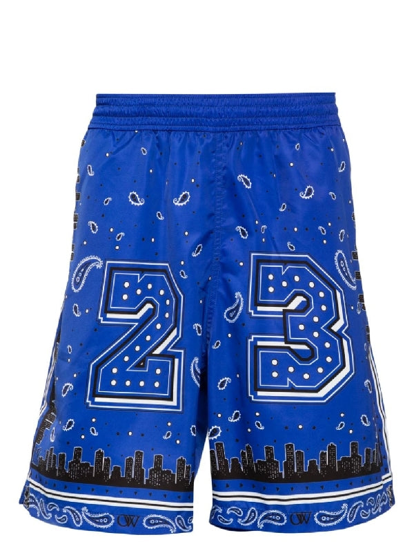 Bandana Print Surfer Swim Pants