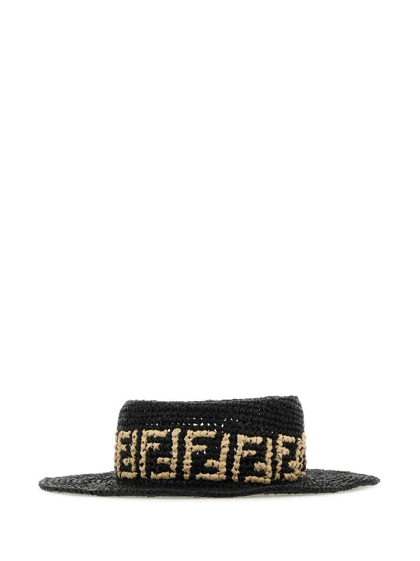 FF Logo Raffia Hat