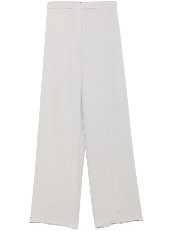 Waist Banding Silk Wide Pants
