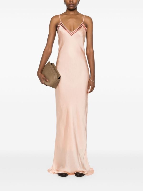 V-neck Satin Slip Dress