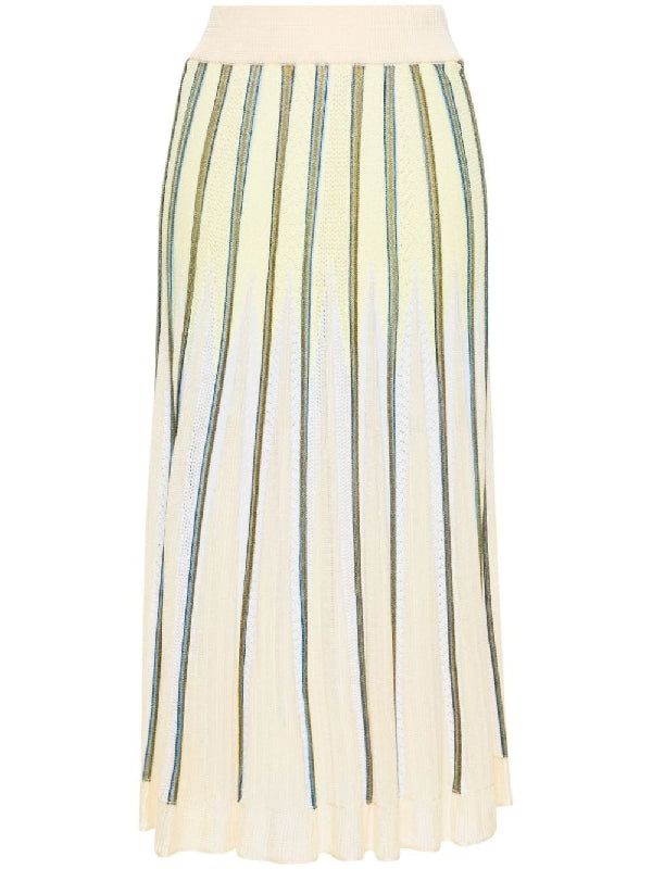 Stripe Pattern
  Banded Skirt