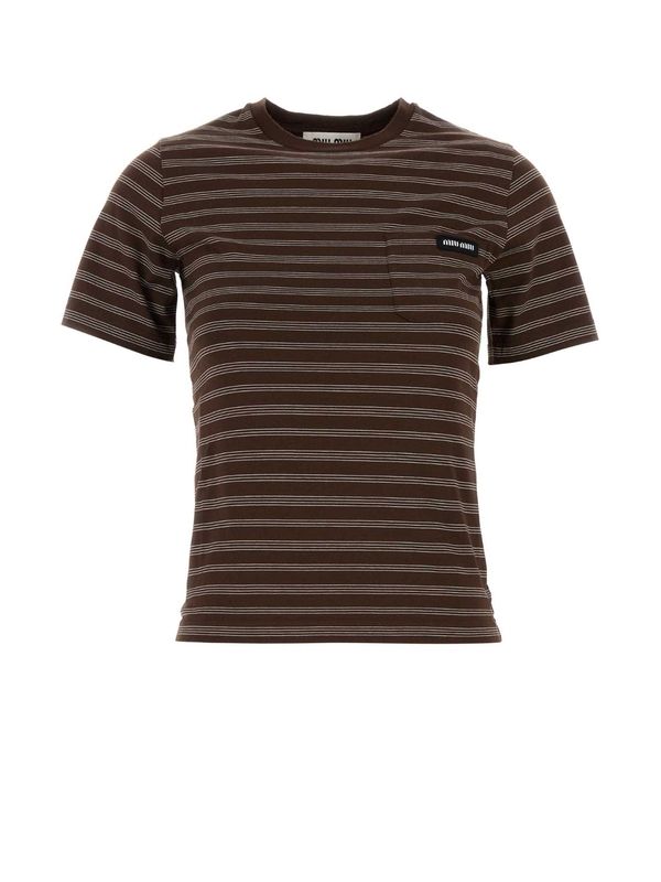 Logo Detail Stripe Short Sleeve T-Shirt