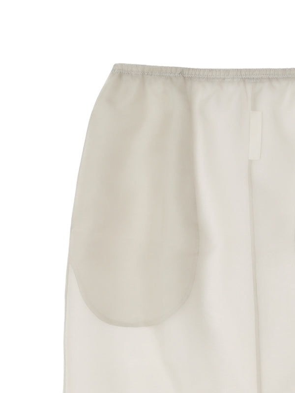 Creased Silk Slip Skirt