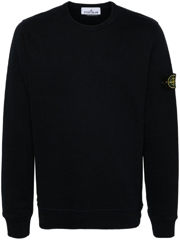 Woven Patch Cotton Sweatshirt