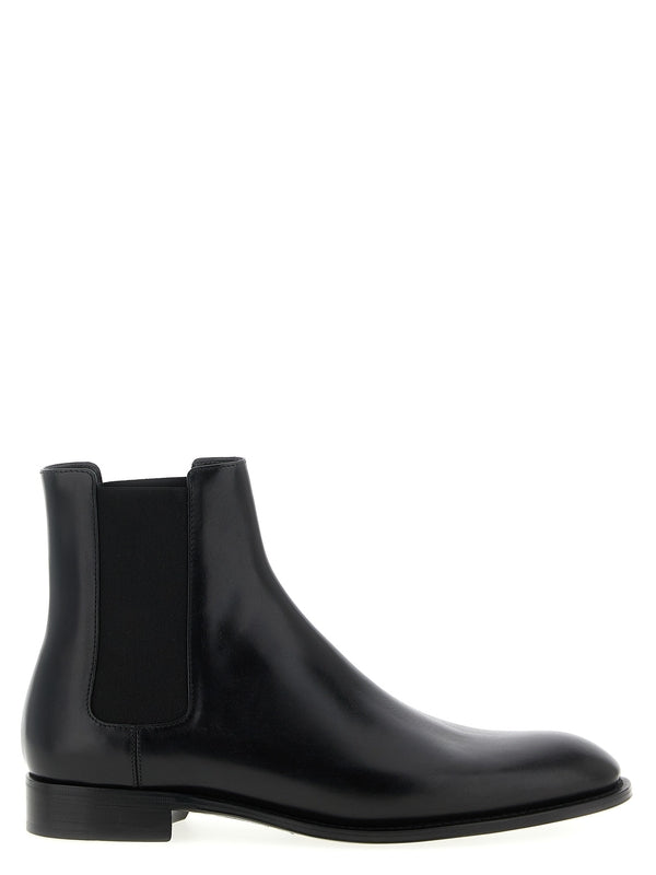 Saint Laurent Black Chelsea Boots
