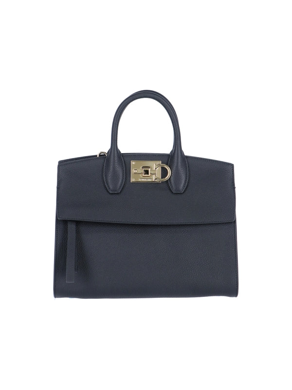 FERRAGAMO - Studio Soft Gancini Medium Tote Bag - Jente